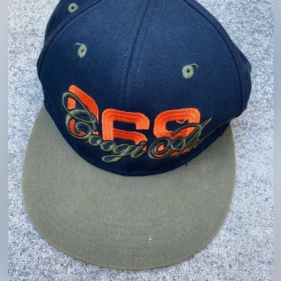 Men's COOGI Australia Black 069 Fitted Hat 7 1/2 Embroidery Cotton Nice RN101372 - Picture 1 of 11